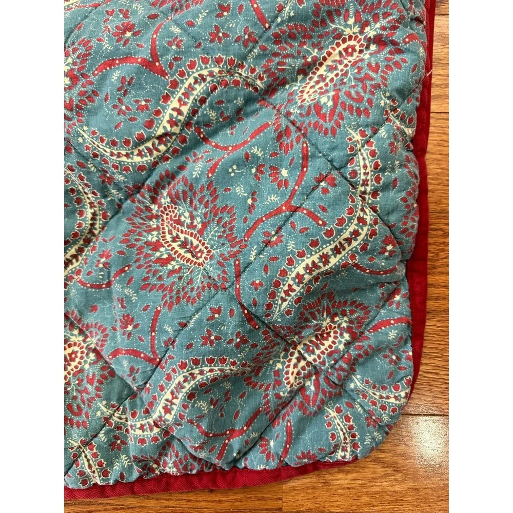 Vintage‎ RALPH LAUREN COLLETTE Pillow Sham Standard Blue Red Paisley Set Of 2